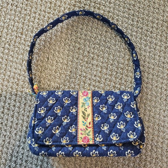 Vera Bradley Handbags - Vera Bradley Maison Blue Vintage 2002 Retired Pattern Y2K Purse EUC